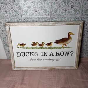 Rustic Brown and White Duck Wall Art
